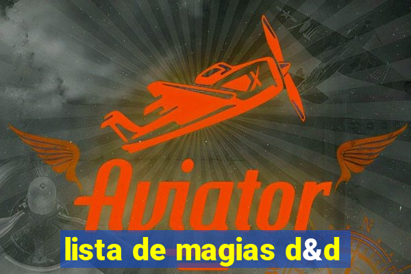 lista de magias d&d