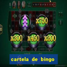 cartela de bingo cha de panela